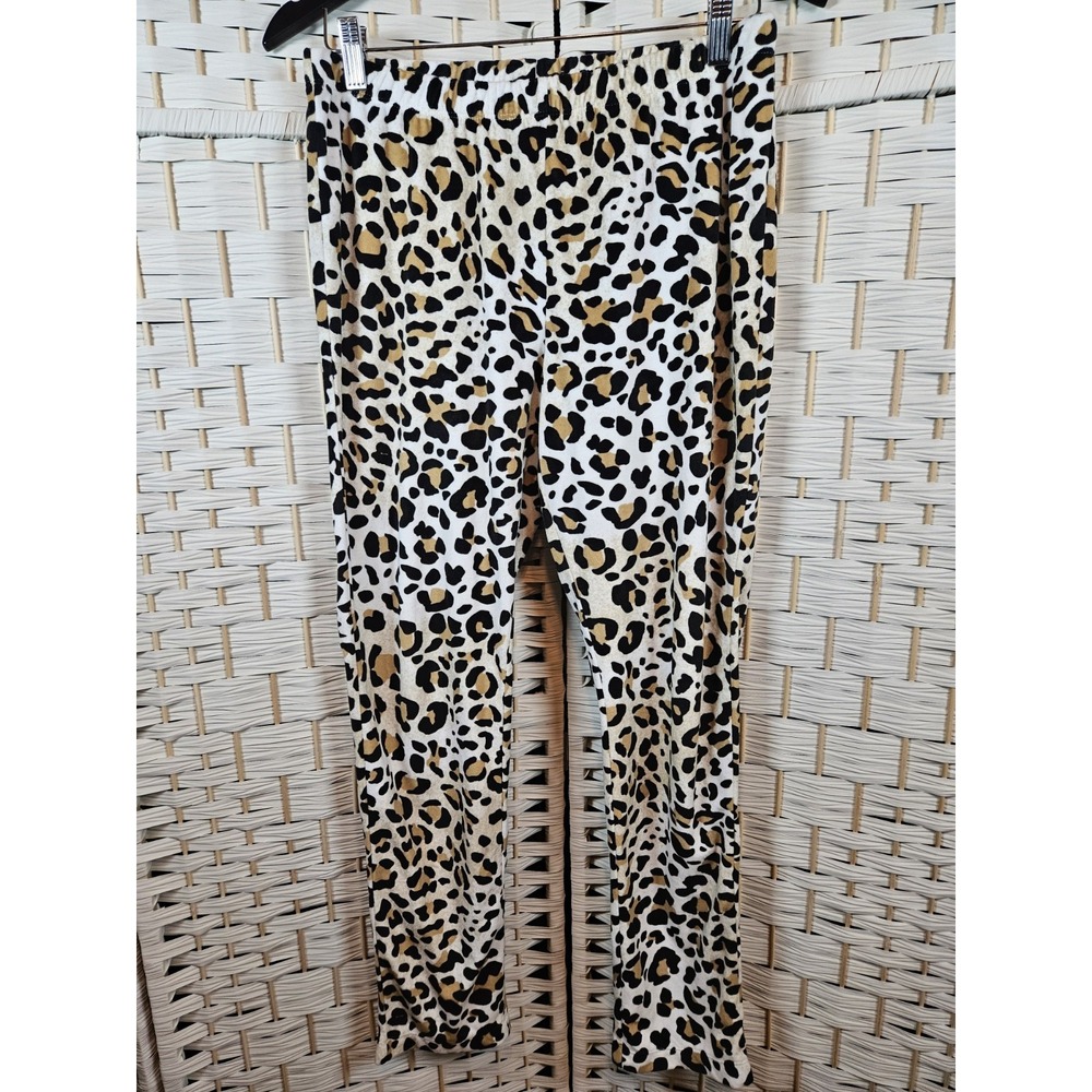 Joyspun Womens Leopard Print S (4-6) Soft Pants Loungewear Animal Print